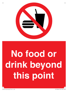 No food or drink beyond this point
